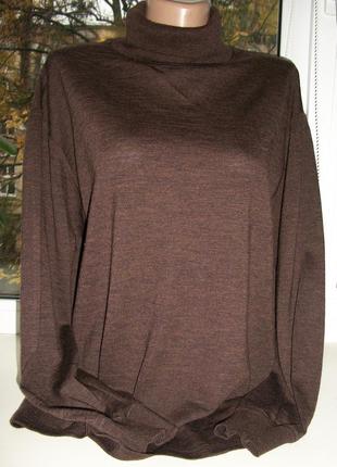 Шерстяной 100% свитер, гольф из полированной шерсти мaselli, размер l,xl,xxl3 фото