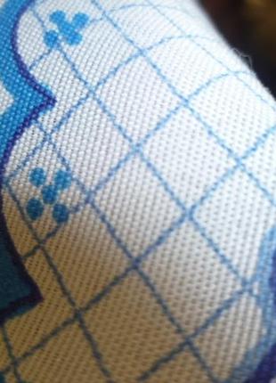 Легкий платок белый в синих цветах,61см/62см,винтаж5 фото