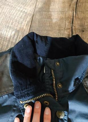 Куртка на демисезон  синяя утепленная пропитаный котон  h&m подросток6 фото