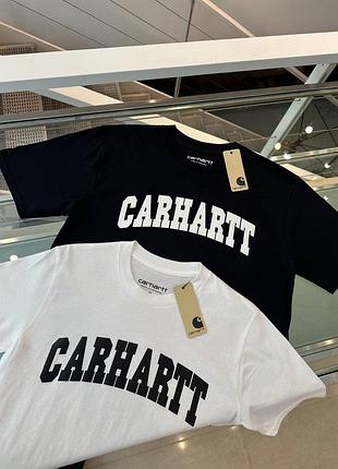 Футболки carhartt big logo ( black/white )