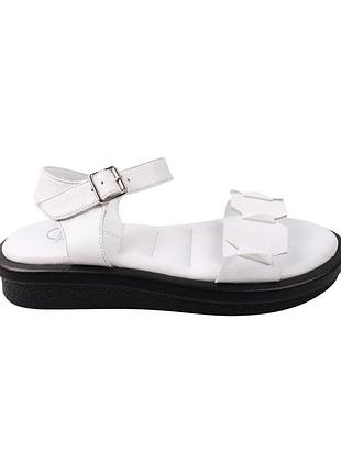Босоножки женкие aquamarin белые натуральная кожа, 40
