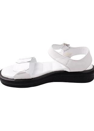 Босоножки женкие aquamarin белые натуральная кожа, 40