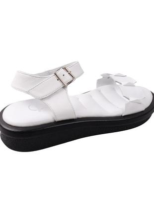 Босоножки женкие aquamarin белые натуральная кожа, 40