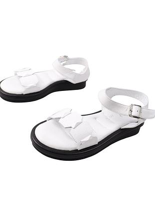 Босоножки женкие aquamarin белые натуральная кожа, 40