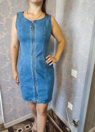 Сарафан джинсовий платье