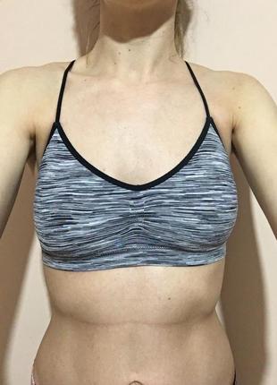 Спортивный топ abercrombie & fitch sports bra grey marl2 фото