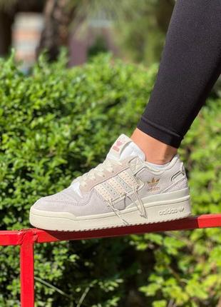 Женские кроссовки adidas forum 84 low “off white” beige