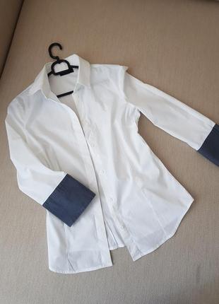 Белая коттоновая рубашка cappellini