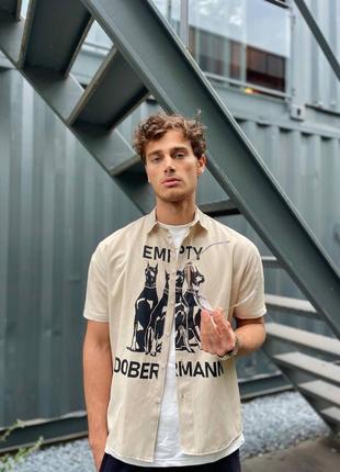 Рубашка с принтом доберман🤙