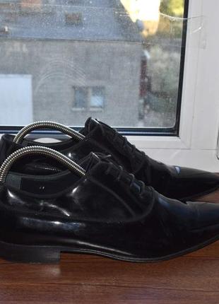 Dolce & gabbana oxford black patent (мужские премиальные туфли лак dg1 фото