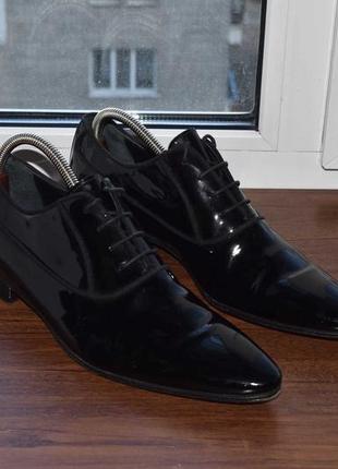 Dolce & gabbana oxford black patent (мужские премиальные туфли лак dg3 фото