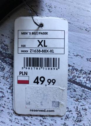 Новий чоловічий ремінь reserved xl 3