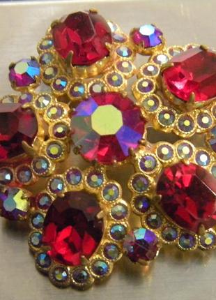 Брошь aurora borealis аврора бореалис яблонекс чехословакия №1552