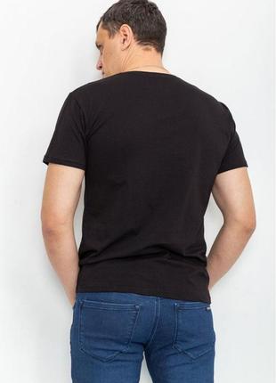 Мужская футболка с тризубом цвет черный4 фото
