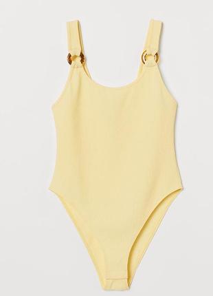Гарний лимонний 🍋 боді з цікавими деталями h&m