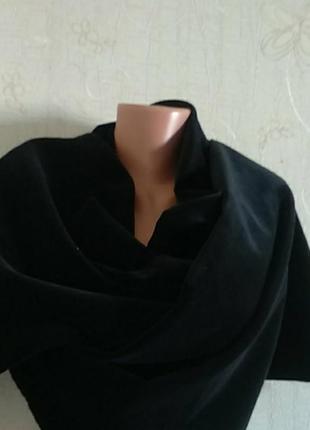 Великий бархатний кутюрний шарф накидка
