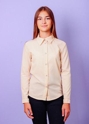 Блуза-рубашка для девочки,,классик"4 фото