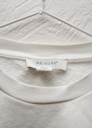 Стильный кроп свитшот белого цвета primark, размер м4 фото