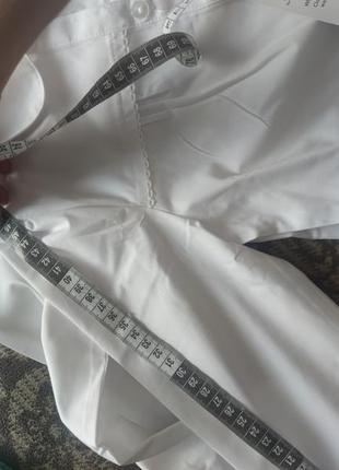 Белая рубашка с длинными рукавами4 фото