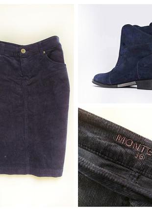 Вельветовая базовая юбка montego