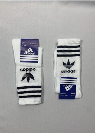 Шкарпетки adidas високі спортивні адідас білі тренувальні з логотипом4 фото