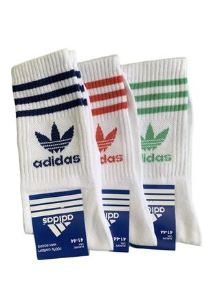 Шкарпетки adidas високі спортивні адідас білі тренувальні з логотипом9 фото