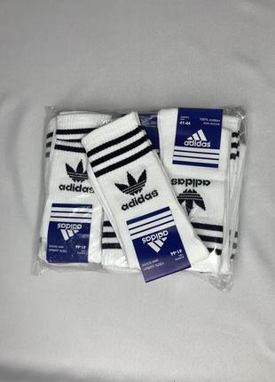 Шкарпетки adidas високі спортивні адідас білі тренувальні з логотипом7 фото