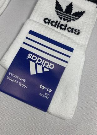 Шкарпетки adidas високі спортивні адідас білі тренувальні з логотипом5 фото