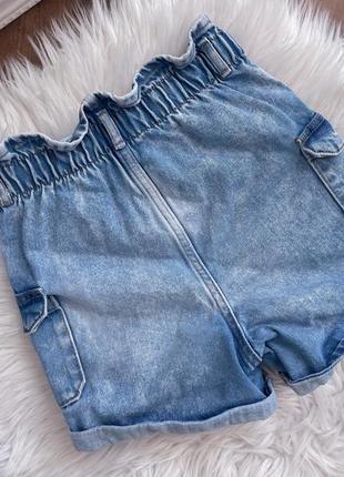 Шорти джинсові з кишенями на поясі4 фото