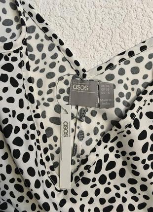 Черно-белое леопардовое мини-платье7 фото
