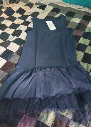 Школьный сарафан синий