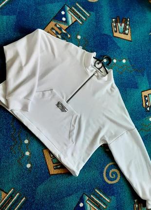 Стильний білий світшот батал, розмір 56