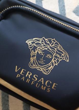 Сумочка/клатч versace parfums medusa black &amp; gold chain8 фото