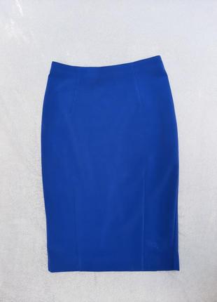 Изысканная юбка-карандаш миди глубокого синего цвета h&m размер uk8/s3 фото