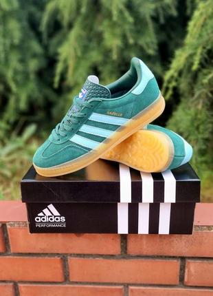 Мужские кроссовки adidas gazelle indoor green