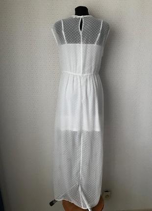 Красивое легкое длинное платье с вышивкой, clockhouse (c&a), размер s-m, нюанс4 фото