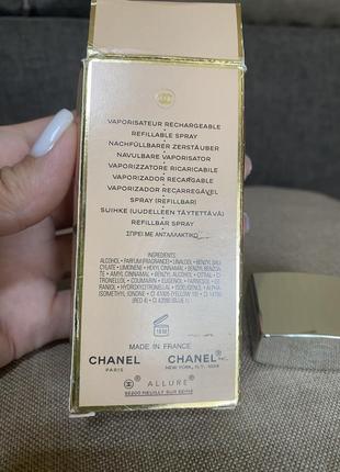 Chanel allure духи (сменный блок с футляром) 7.5 мл, оригинал5 фото