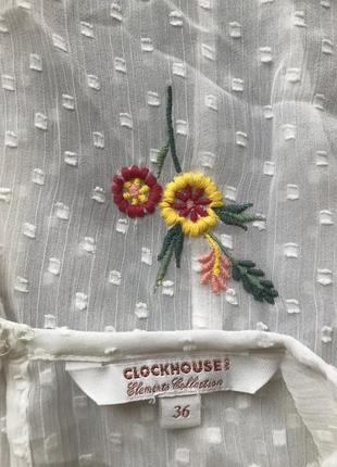 Красивое легкое длинное платье с вышивкой, clockhouse (c&a), размер s-m, нюанс5 фото