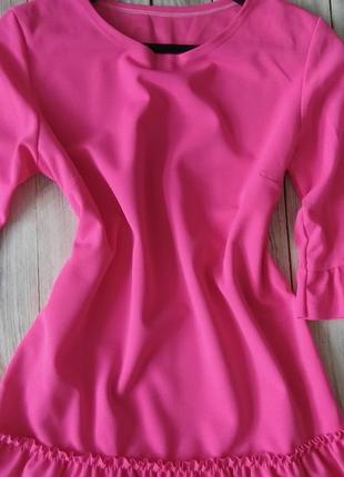Яскрава сукня, насиченого рожевого кольору2 фото