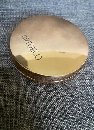 Бронзувальна пудра для обличчя artdeco bronzing powder compact spf 15 без коробки no 04, оригінал5 фото