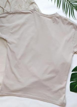 Базовая хлопковая футболка под горло с принтом надписью vip, под пиджак, кардиган7 фото