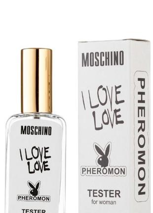 Жіночий міні-парфуми moschino i love love (москіно ай лав лав) з феромонами 65 мл