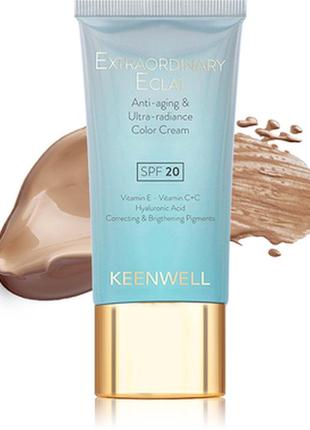 Тональный крем молодость и сияние кожи keenwell extraordinary eclat ee cream mid honey spf 20 №3 40 мл