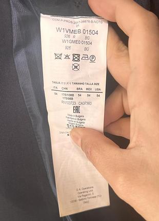 Піджак чоловічий emporio armani, піджак шерсть синього кольору7 фото