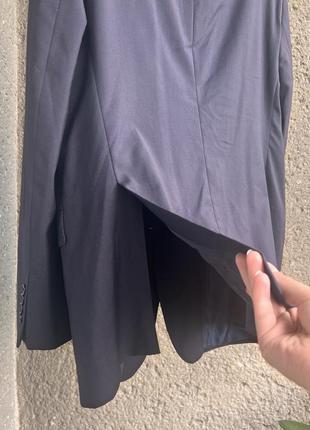 Піджак чоловічий emporio armani, піджак шерсть синього кольору6 фото
