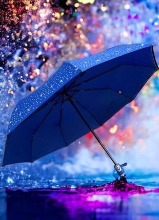 Зонт "звездный свет": женский складной зонт автомат, вдохновленный блеском звезд5 фото