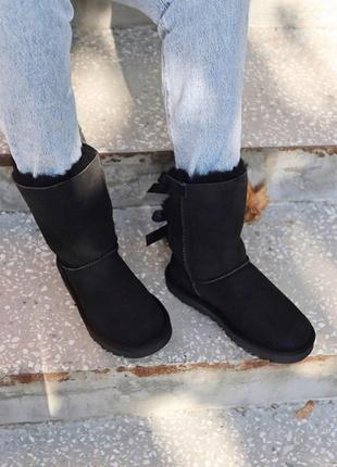Чоботи ugg 2 black stripe уггі зимові черевики угі4 фото