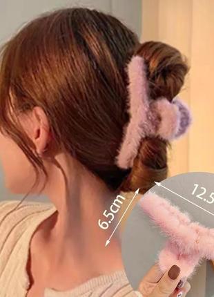 Пухнастий крабик для волосся