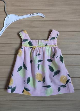 Лляний сарафан із льону від carter's carters 🍋 вік 3 місяці