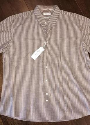 Jack reid, новая хлопковая рубашка в полоску! р.-xxl